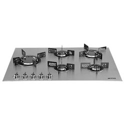 Smeg PXL675L Dolce Stil Novo Gas Hob, Stainless Steel